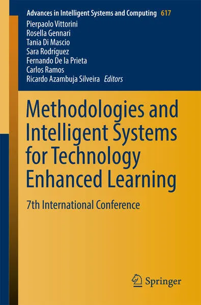 Cover: Methodologies and Intelligent Systems for Technology Enhanced Learning