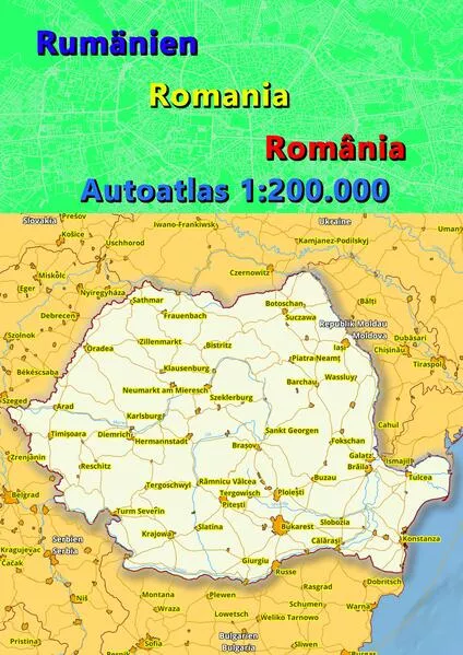 Cover: Rumänien Autoatlas, Straßenatlas 2023/2024 1:200.000 (România)