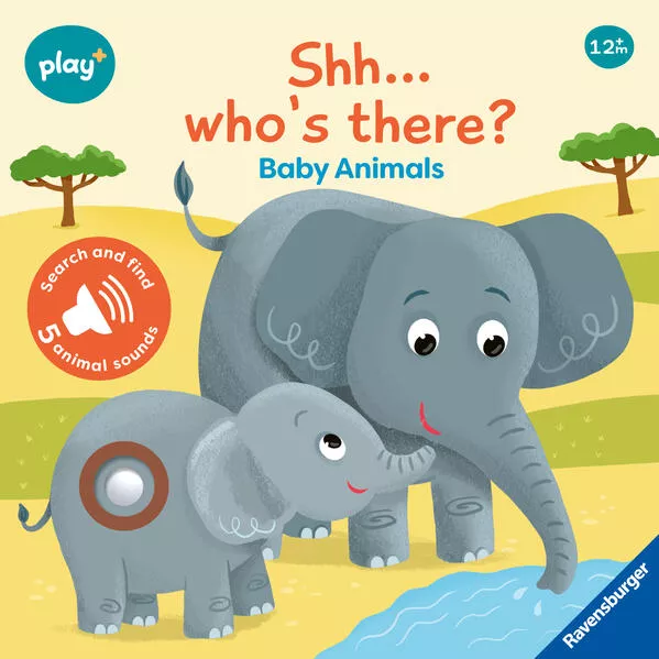 Ravensburger Play+ Shh… Who's there? Baby Animals (My First Seek and Find Sound Book), Baby book 12+ months</a>