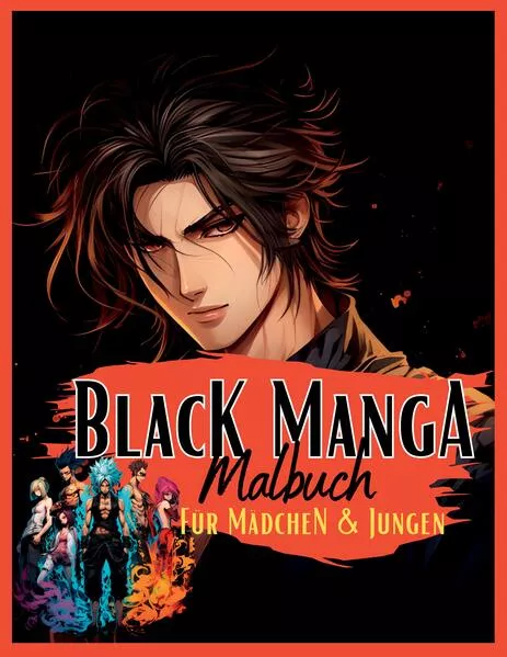 Cover: Black Manga Malbuch.