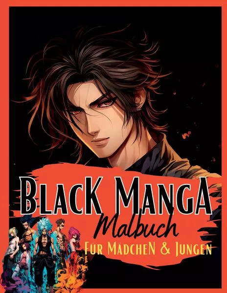 Cover: Black Manga Malbuch.