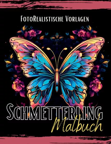Cover: Schmetterling Malbuch „Fotorealistisch“.