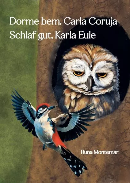 Cover: Dorme bem, Carla Coruja. Schlaf gut, Karla Eule.
