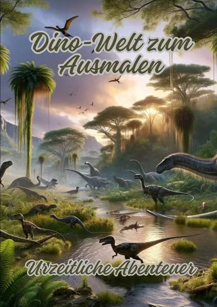 Cover: Dino-Welt zum Ausmalen