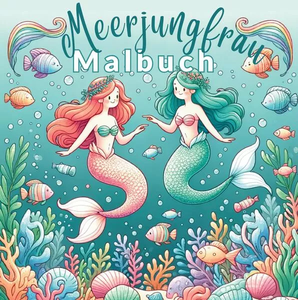 Cover: Meerjungfrauen-Malbuch mit 55 Fantasievollen Ausmalvorlagen für Mädchen!