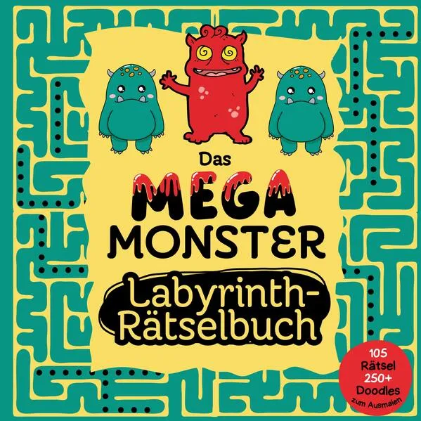 Das Mega Monster Labyrinth Rätselbuch für Kinder - 105 knifflige Rätsel für clevere Jungen und Mädchen - 250+ Monster Doodles</a>