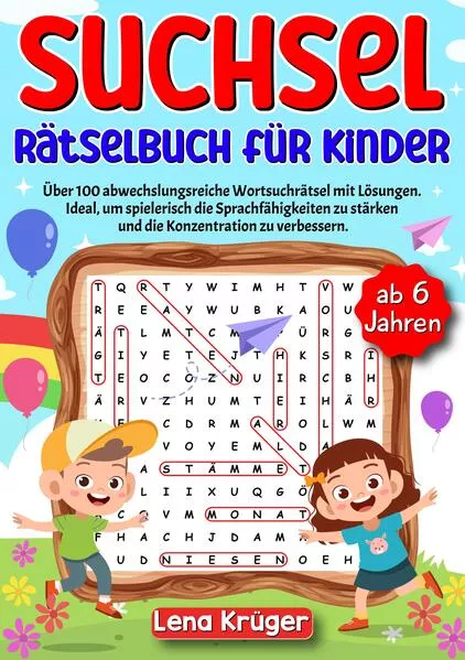 Cover: Suchsel Rätselbuch für Kinder ab 6 Jahren