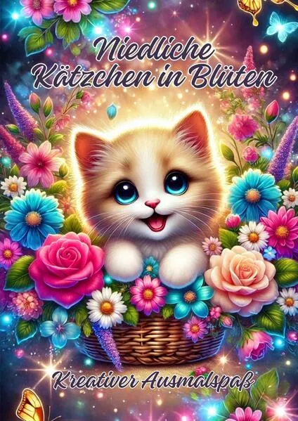 Cover: Niedliche Kätzchen in Blüten