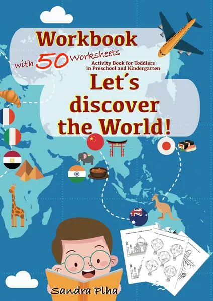 Cover: Workbook Let's discover the World with 50 Worksheets