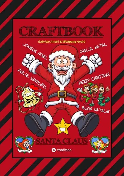 CRAFTBOOK - 150 SEITEN TOLLE WEIHNACHTLICHE MOTIVE - LUSTIGE AUFGABEN - KNIFFLIGE RÄSTEL - WEIHNACHTSMÄNNER - CHRISTMAS