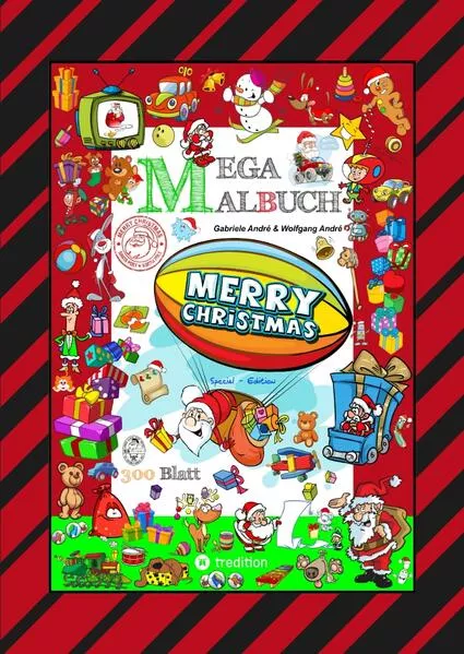 MEGA MALBUCH - 300 SEITEN WUNDERBARE WEIHNACHTSMOTIVE - WITZIGE THEMEN - SANTA CLAUS - SCHNEEMÄNNER - TIERE</a>