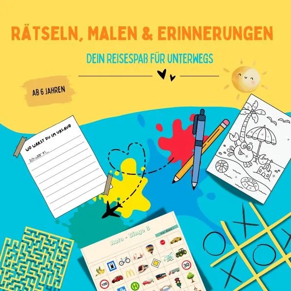 Rätsel, Malen & Erinnerungen, dein Reisespaß für unterwegs