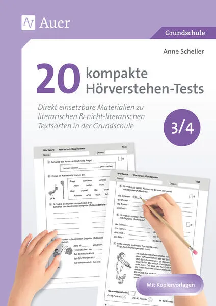 Cover: 20 kompakte Hörverstehen-Tests für Klasse 3/4