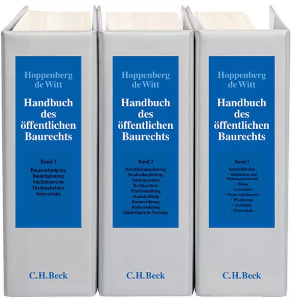 Cover: Handbuch des öffentlichen Baurechts