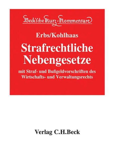 Cover: Strafrechtliche Nebengesetze