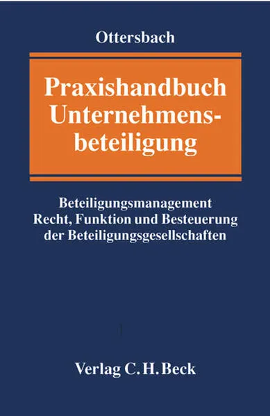 Cover: Praxishandbuch Unternehmensbeteiligung