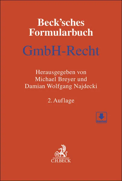 Cover: Beck'sches Formularbuch GmbH-Recht