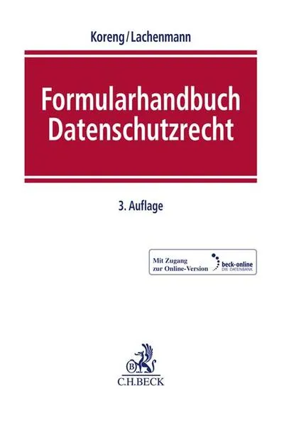 Cover: Formularhandbuch Datenschutzrecht