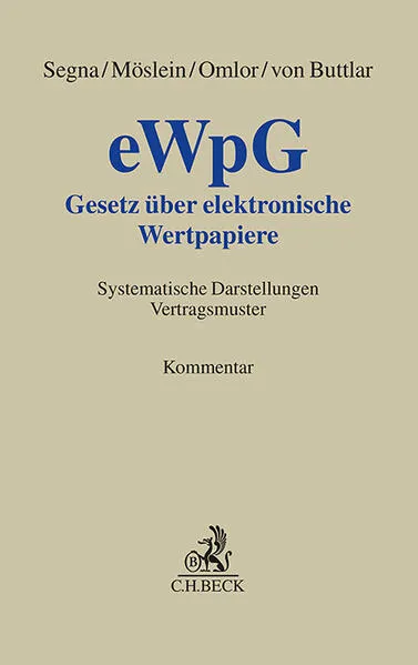 Cover: Gesetz über elektronische Wertpapiere - eWpG