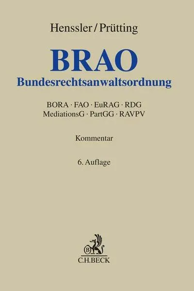Cover: Bundesrechtsanwaltsordnung