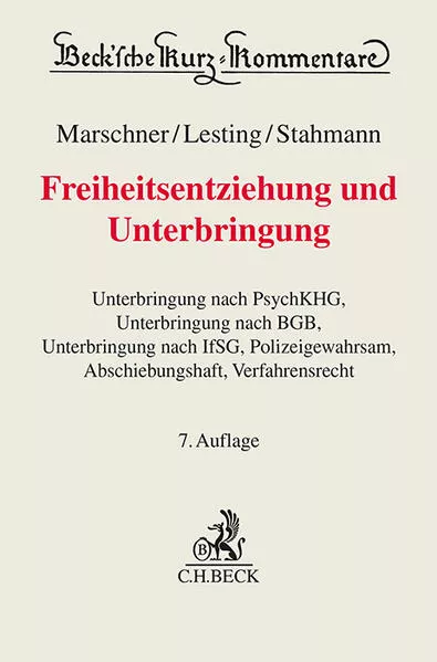 Cover: Freiheitsentziehung und Unterbringung