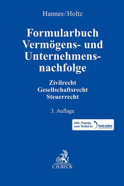 Cover: Formularbuch Vermögens- und Unternehmensnachfolge