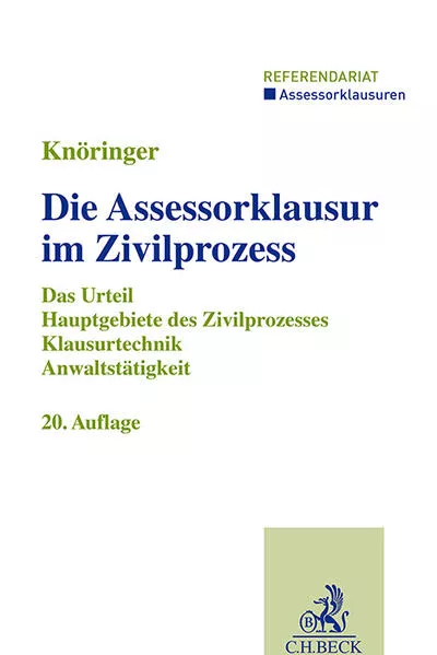 Cover: Die Assessorklausur im Zivilprozess