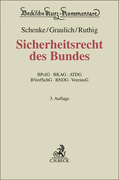 Cover: Sicherheitsrecht des Bundes