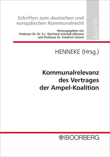 Cover: Kommunalrelevanz des Vertrages der Ampel-Koalition
