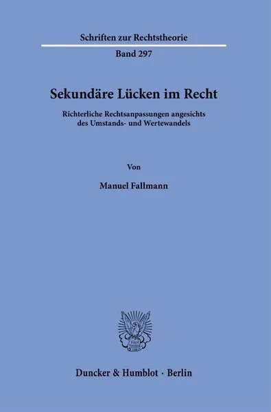 Cover: Sekundäre Lücken im Recht.