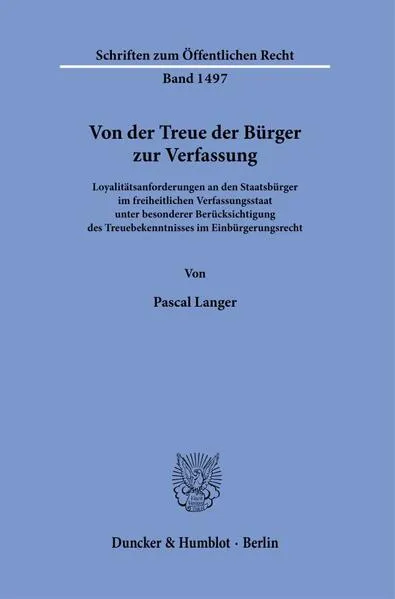 Cover: Von der Treue der Bürger zur Verfassung.