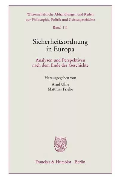 Cover: Sicherheitsordnung in Europa.