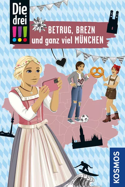 Cover: Die drei !!!, Betrug, Brezn und ganz viel München