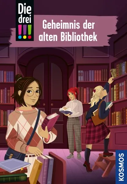 Cover: Die drei !!!, 120, Geheimnis der alten Bibliothek (drei Ausrufezeichen)