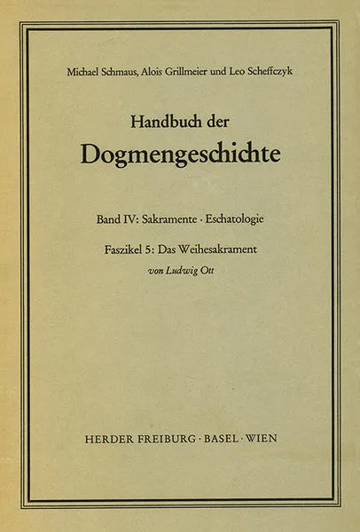 Cover: Das Weihesakrament