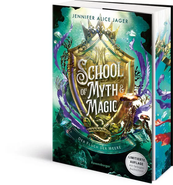 Cover: School of Myth & Magic, Band 2: Der Fluch der Meere (Limitierte Auflage mit Farbschnitt)