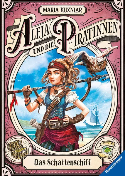 Cover: Aleja und die Piratinnen, Band 1: Das Schattenschiff. Ausgezeichnet mit der "Ulmer Unke 2021" als Bestes Kinderbuch ab 10 Jahren!
