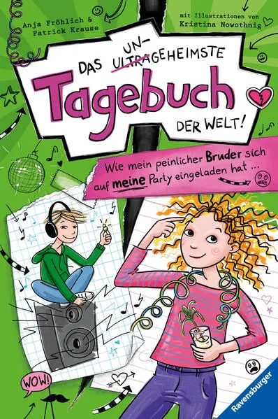 Cover: Das ungeheimste Tagebuch der Welt!, Band 2: Wie mein peinlicher Bruder sich auf meine Party eingeladen hat … (Comic-Roman aus zwei Perspektiven für Kinder ab 10 Jahren)