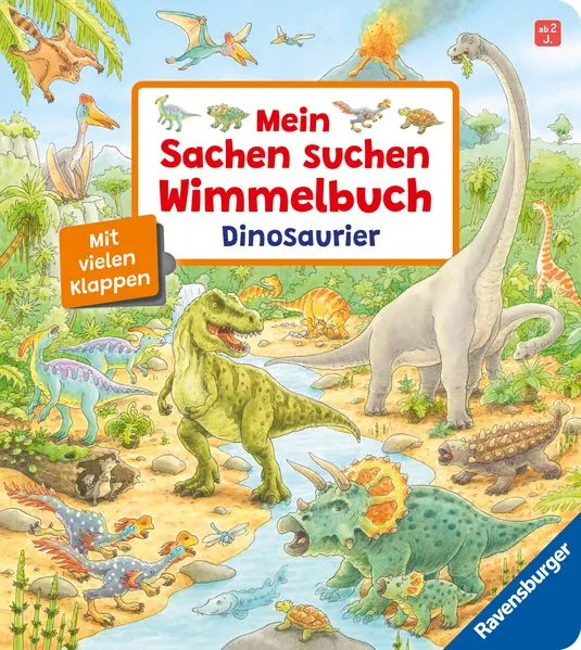 Cover: Mein Sachen suchen Wimmelbuch: Dinosaurier