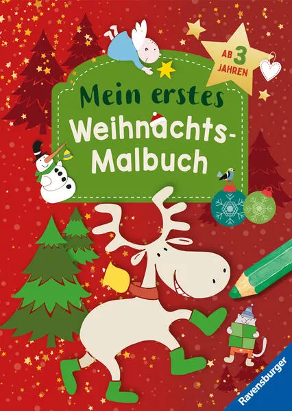 Cover: Ravensburger Weihnachtsmalbuch - 48 Ausmalbilder für Kinder ab 3 Jahren - mit gestalteter Widmung