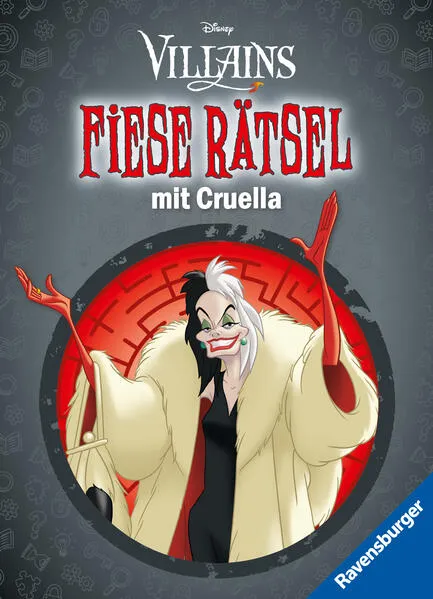 Cover: Ravensburger Disney Villains: Fiese Rätsel mit Cruella - Knifflige Rätsel für kluge Köpfe ab 9 Jahren