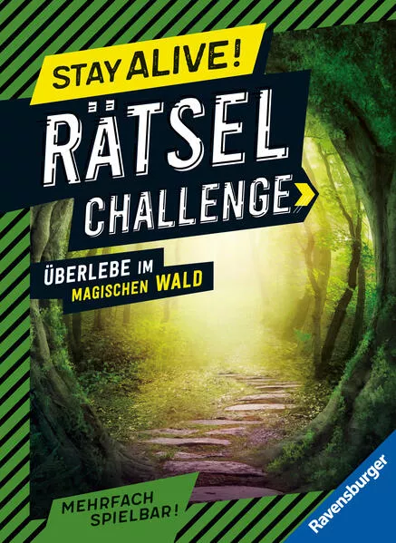 Cover: Ravensburger Stay alive! Rätsel-Challenge - Überlebe im magischen Wald - Rätselbuch für Gaming-Fans ab 8 Jahren