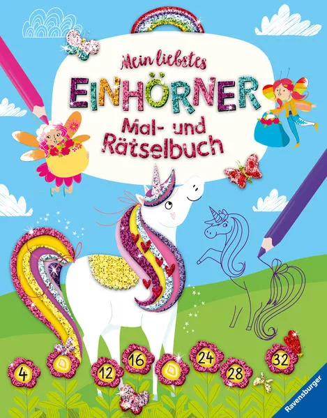 Cover: Mein liebstes Einhörner-Mal- und Rätselbuch ab 6 Jahren