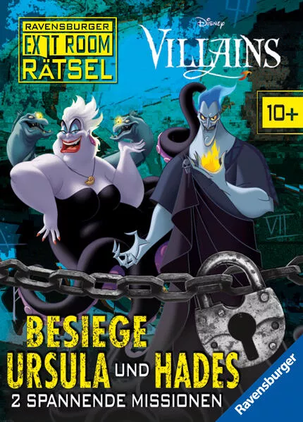 Cover: Ravensburger Exit Room Rätsel: Disney Villains - Besiege Ursula und Hades: 2 spannende Missionen