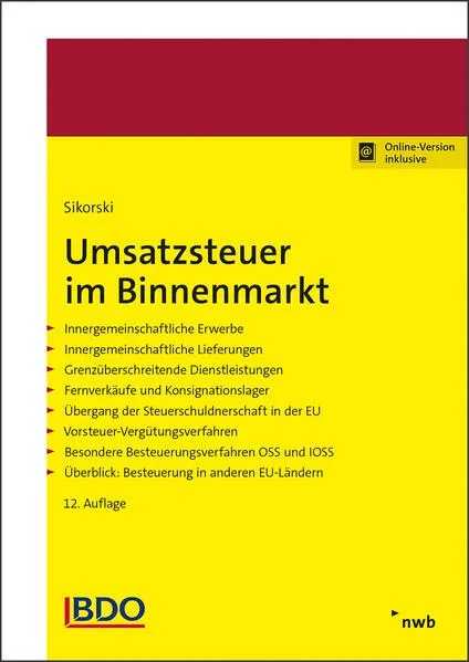 Cover: Umsatzsteuer im Binnenmarkt