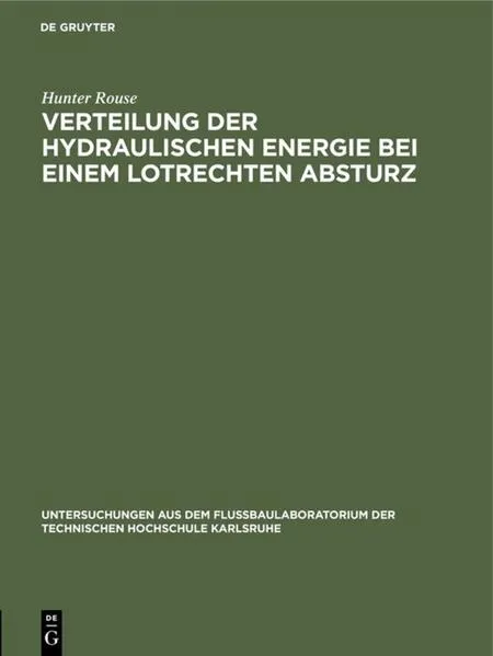Cover: Verteilung der hydraulischen Energie bei einem lotrechten Absturz
