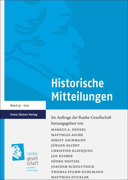 Cover: Historische Mitteilungen 33 (2022)