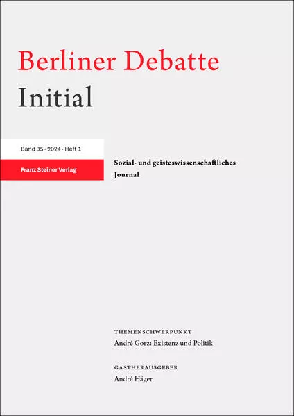 Cover: Berliner Debatte Initial 35 (2024) 1