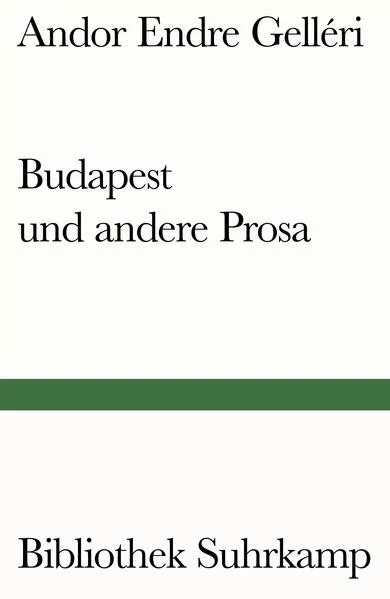Cover: Budapest und andere Prosa