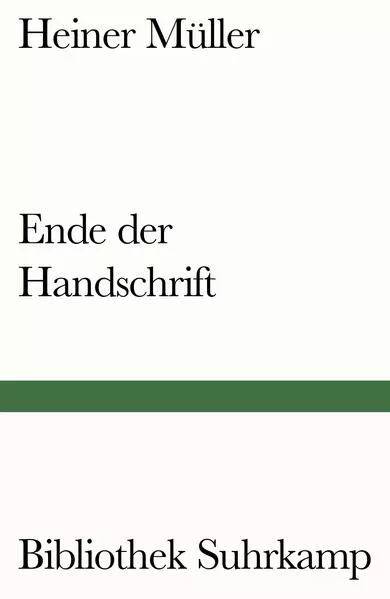 Cover: Ende der Handschrift